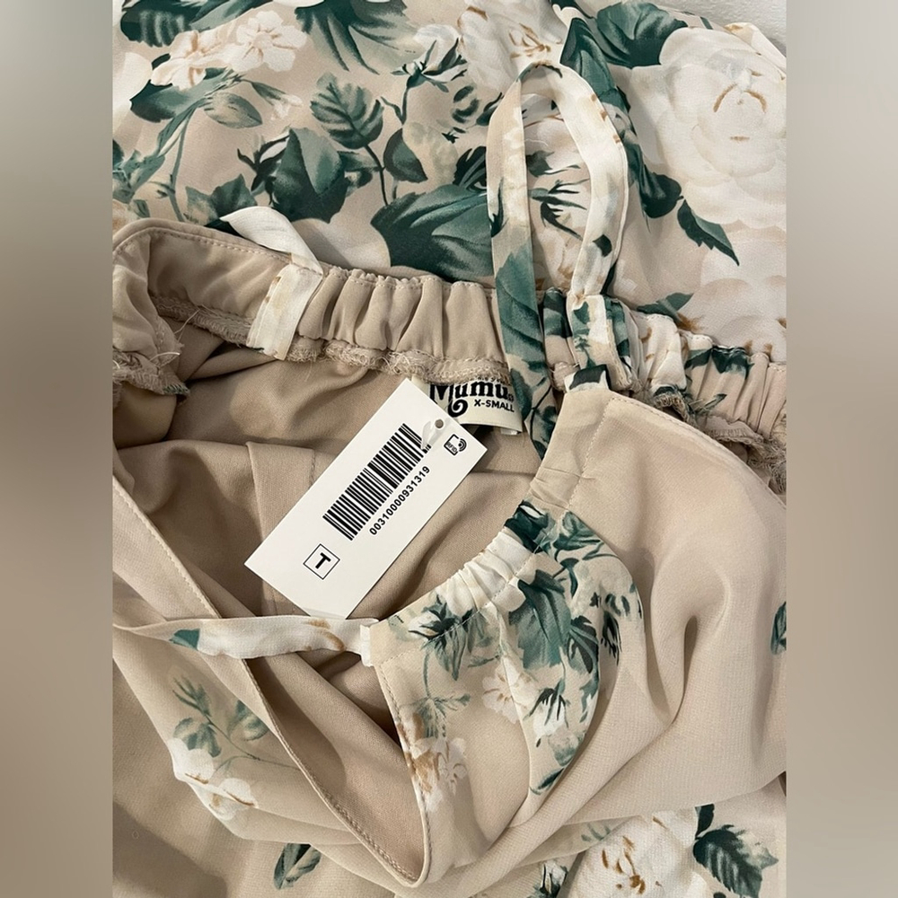 Show Me Your MuMu Amanda High Neck Sleeveless Floral Chiffon Maxi Dress size XS - Picture 9 of 10